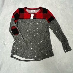 Red Buffalo plaid top